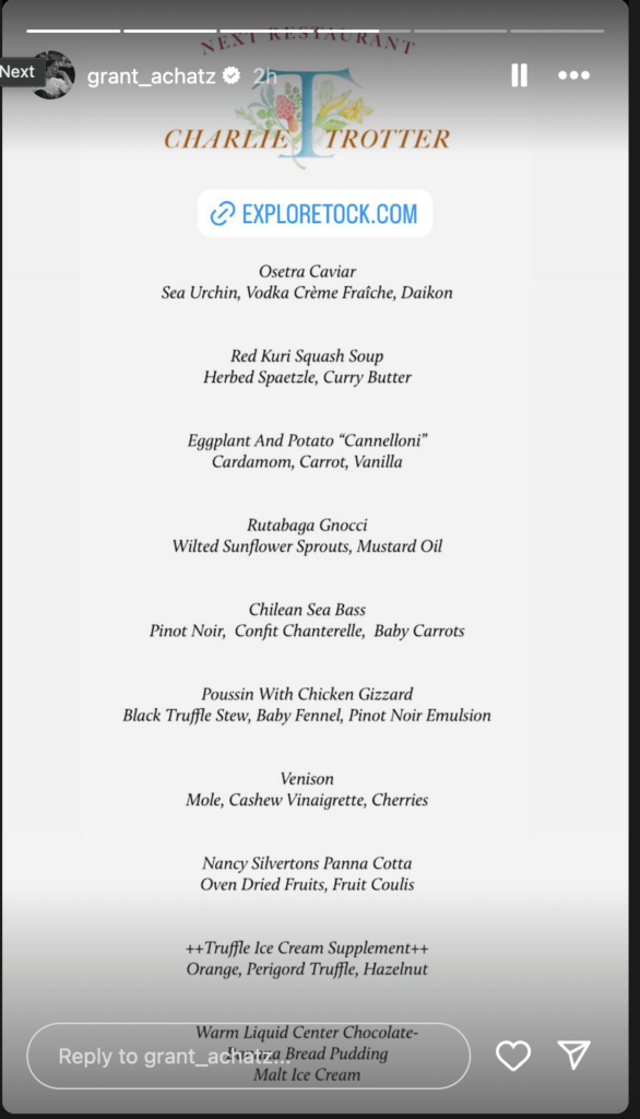 Next: Charlie Trotter Menu Released, what are your thoughts?