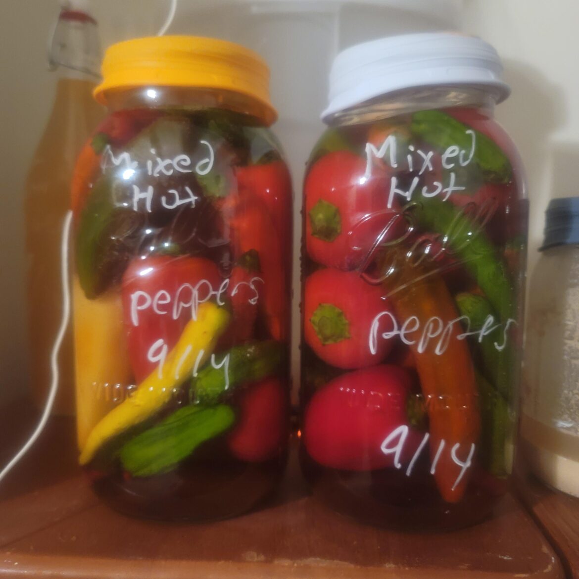 Mixed lactofermented Peppers.