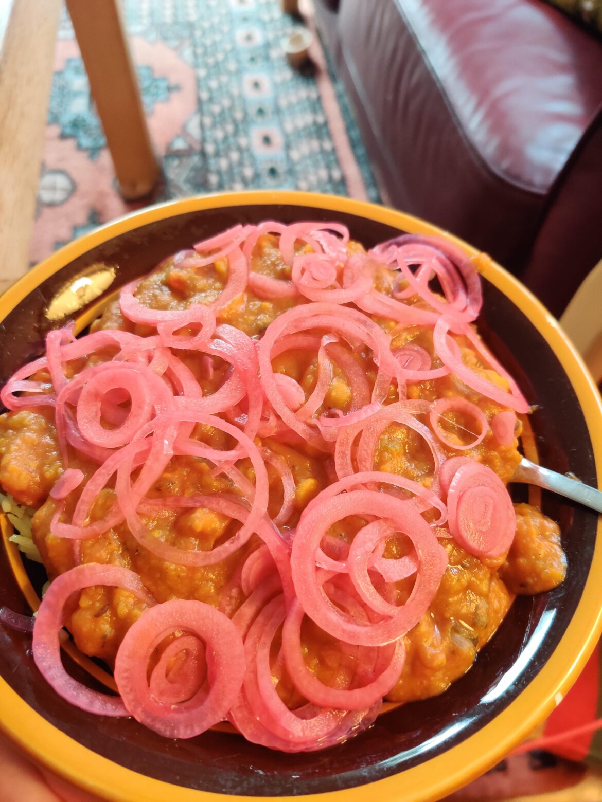 Pickled onions on dal is a good thing