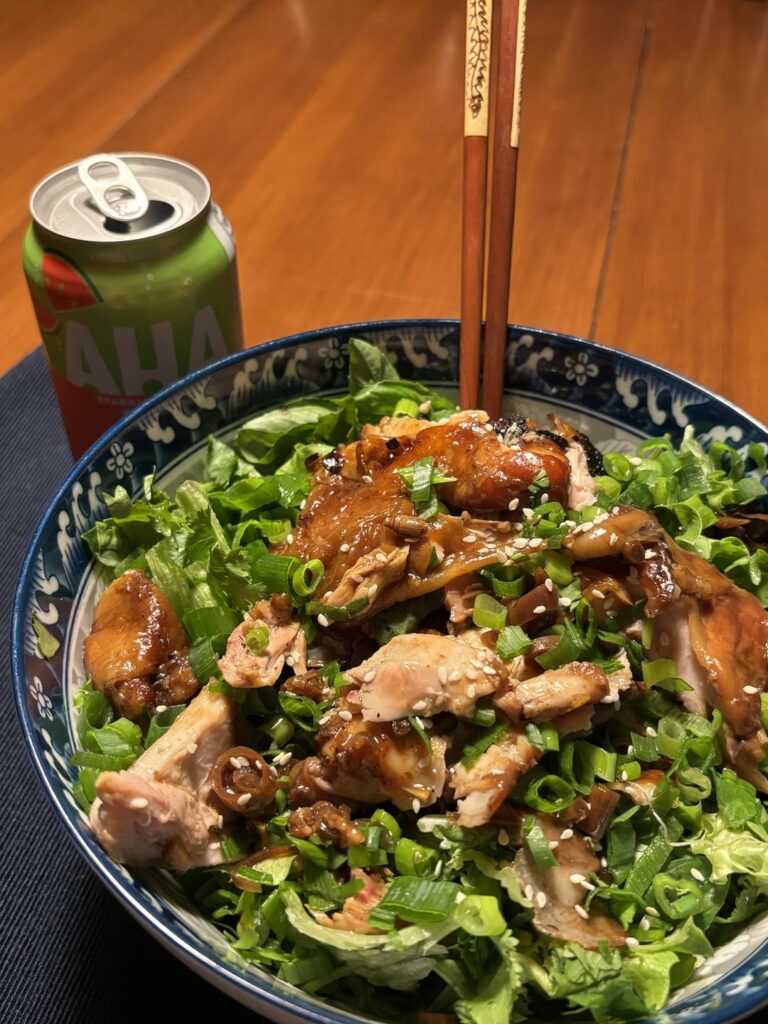 Sous vide lemongrass chicken bowl