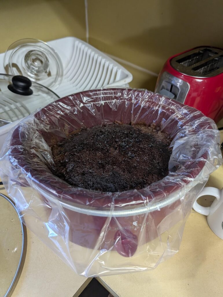 Crockpot lava cake finished
