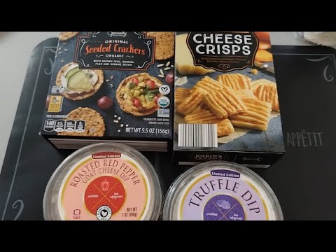 Products From Aldi, Roasted Red Pepper Dip, Truffle Dip, Seeded Crackers and Cheese Crisp #aldi Products From Aldi, Roasted Red Pepper Dip, Truffle Dip, Seeded Crackers and Cheese Crisp #aldi
