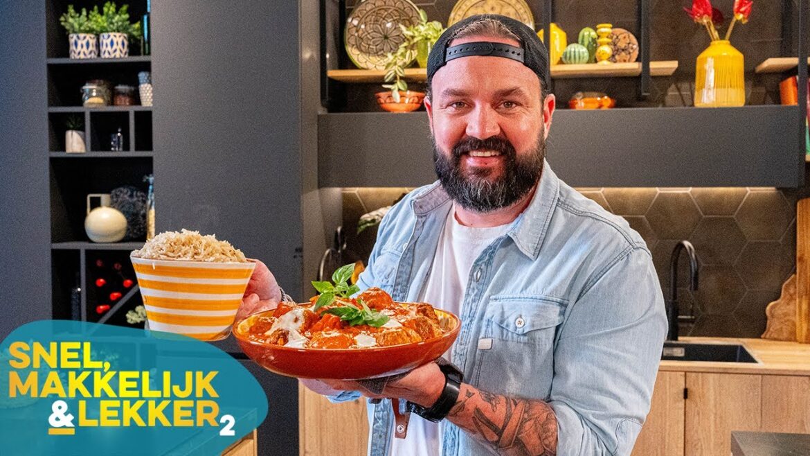 Oosterse balletjes met pittige tomatensaus en komijnrijst | Snel, Makkelijk & Lekker Oosterse balletjes met pittige tomatensaus en komijnrijst | Snel, Makkelijk & Lekker