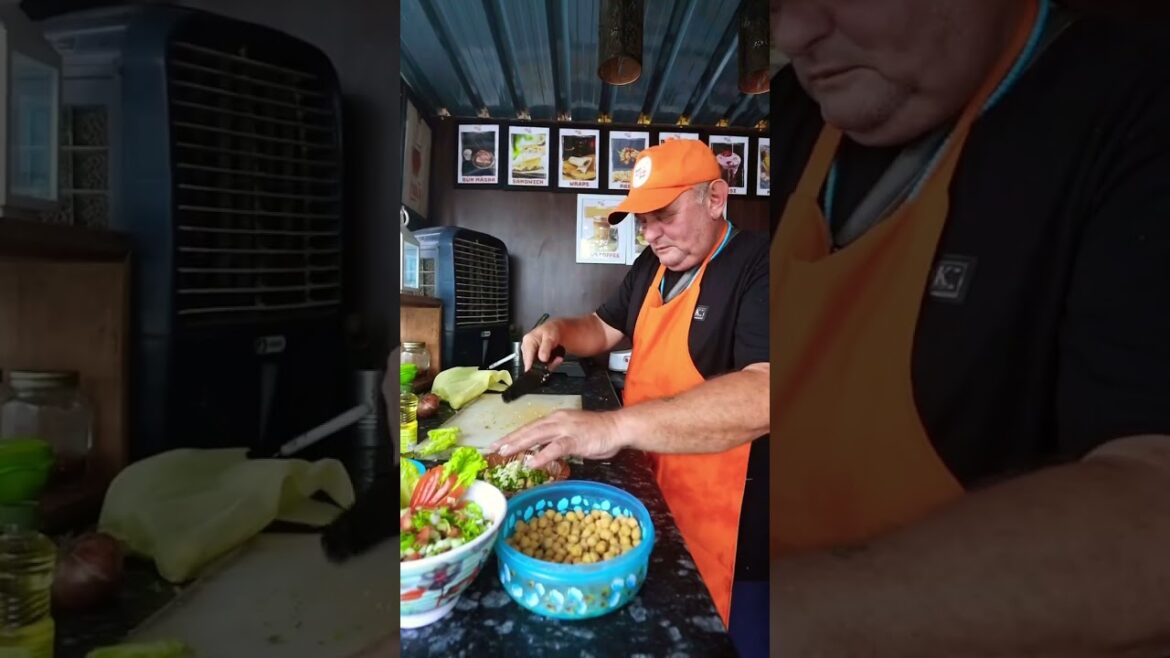 Making of israel and arabic salad from chef Micko from Israel