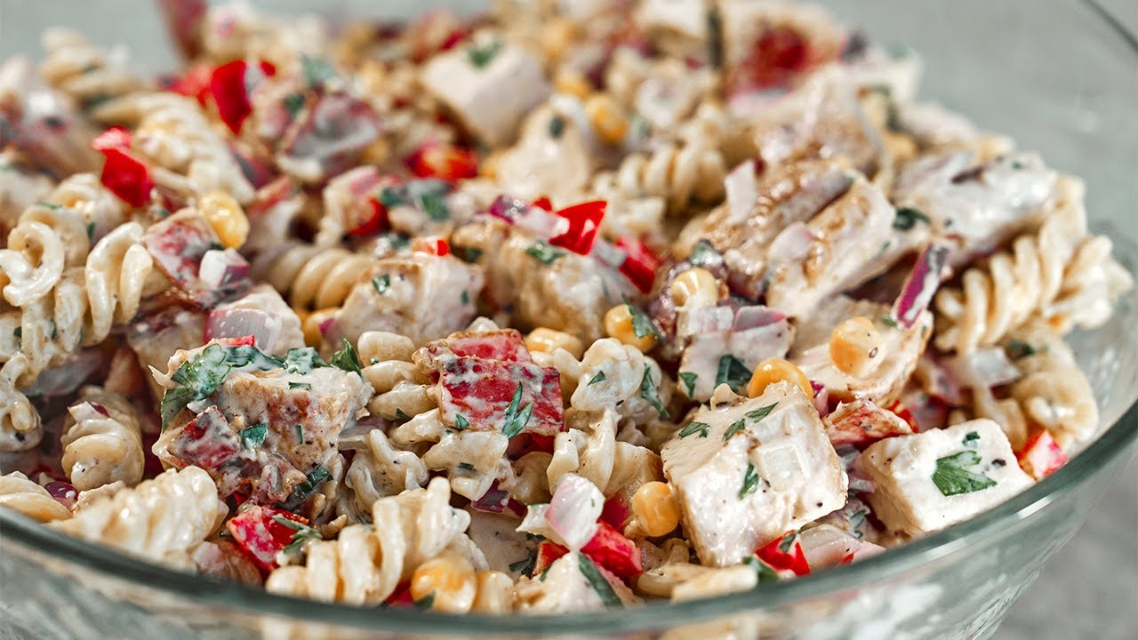 The easiest chicken salad recipe! Super tasty, simple and healthy