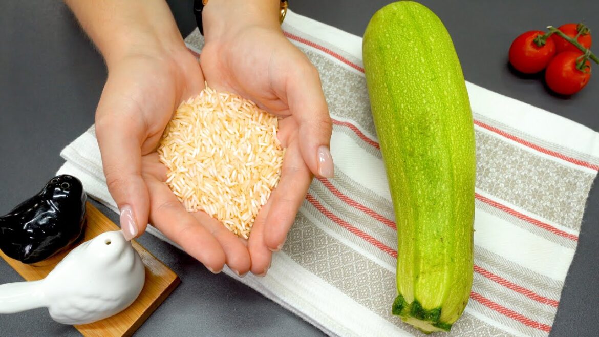 I make zucchini and rice like this every weekend! Recipe for delicious rice and vegetables!