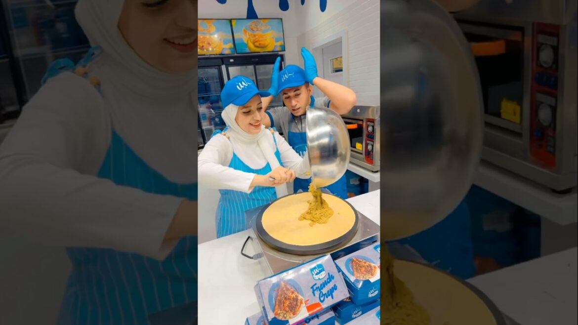 كريب دبي - اختراع بلبن الجديد - كريب بالكنافة بيستاشيو - b.blaban #basmafoodie