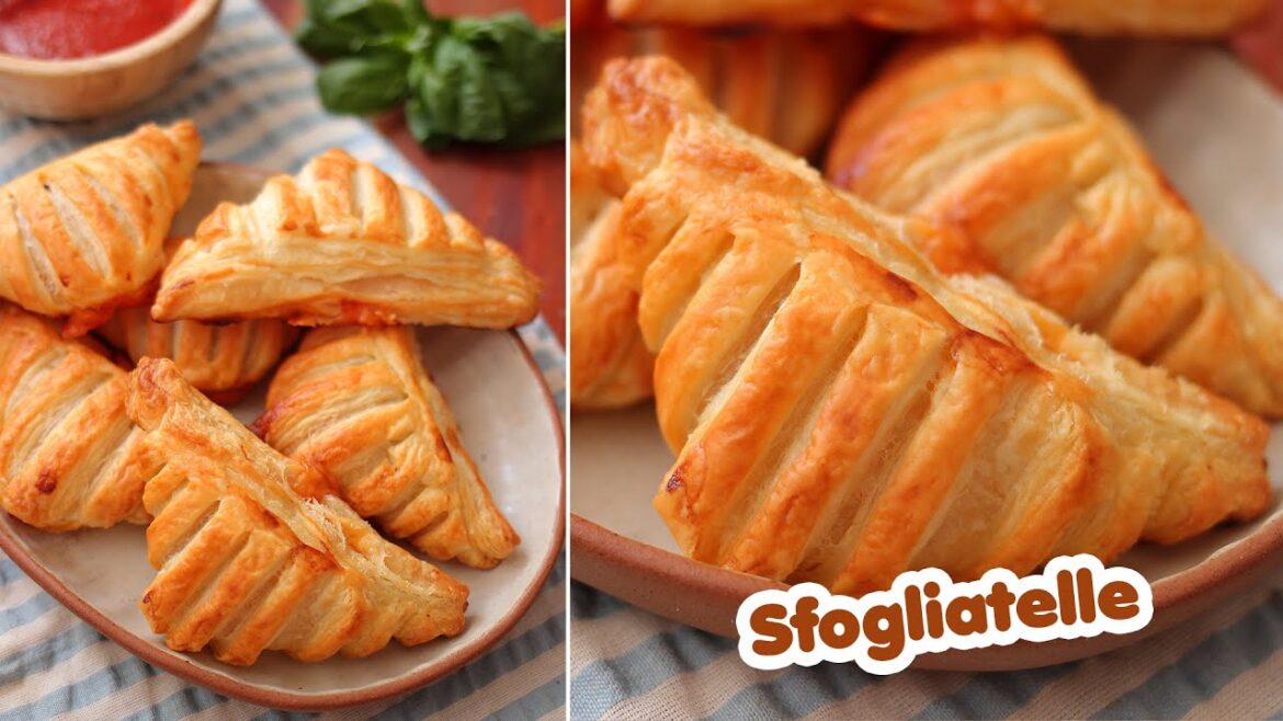 SFOGLIATELLE Pomodoro & Formaggio | Ricetta facile e veloce con Pasta Sfoglia SFOGLIATELLE Pomodoro & Formaggio | Ricetta facile e veloce con Pasta Sfoglia