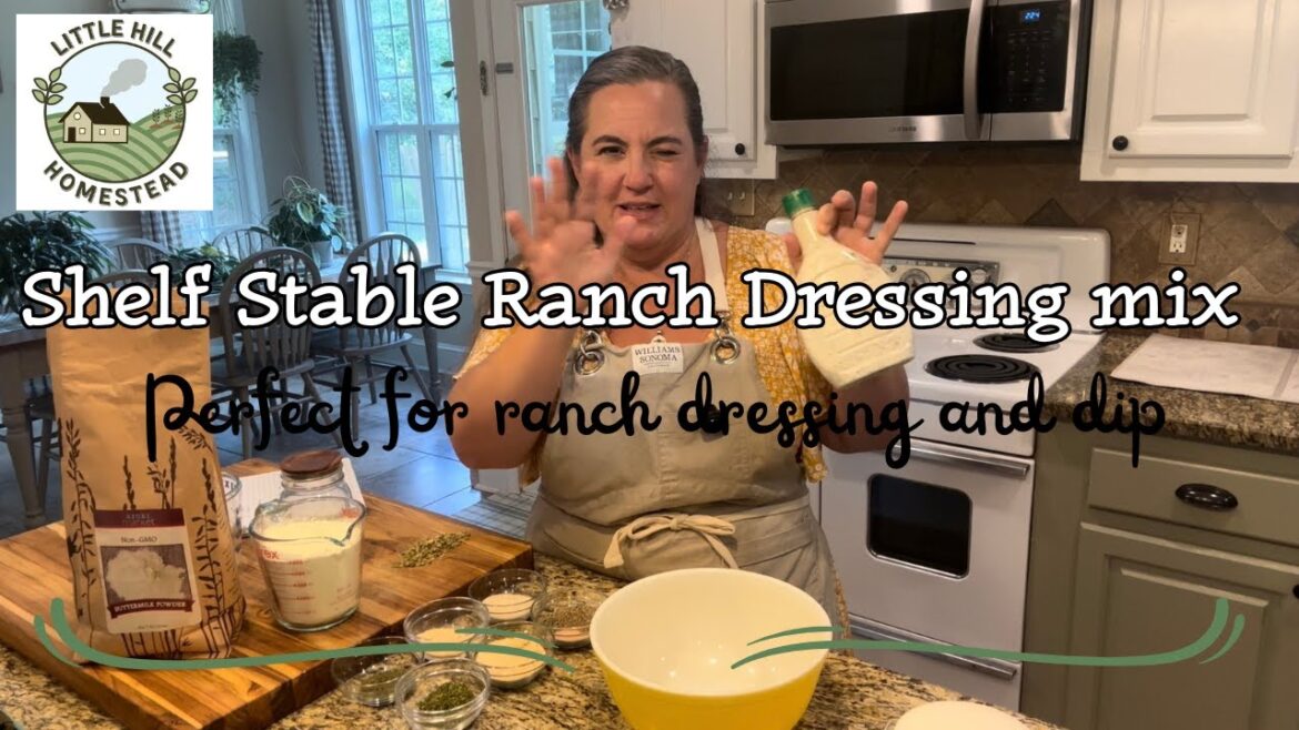 Shelf stable ranch dressing mix and how to make ranch dressing or dip with it