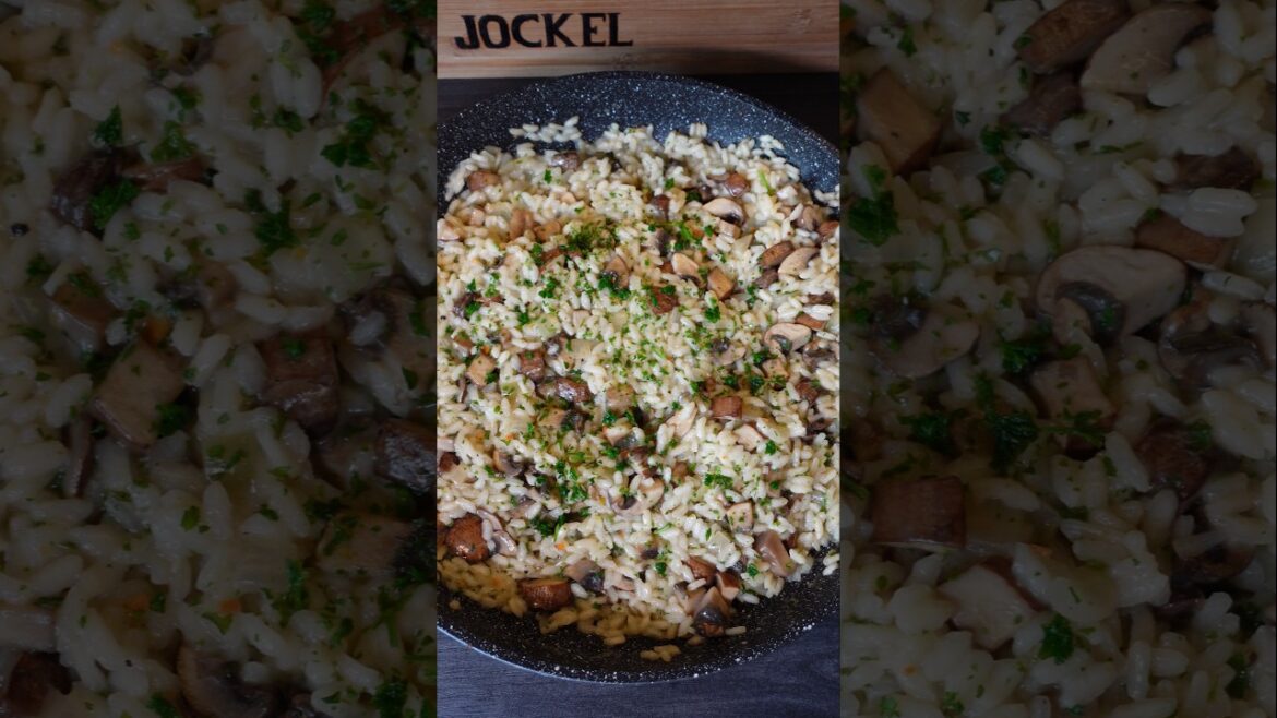 köstlich cremiges Champignon-Risotto #rezept #shorts #kochen