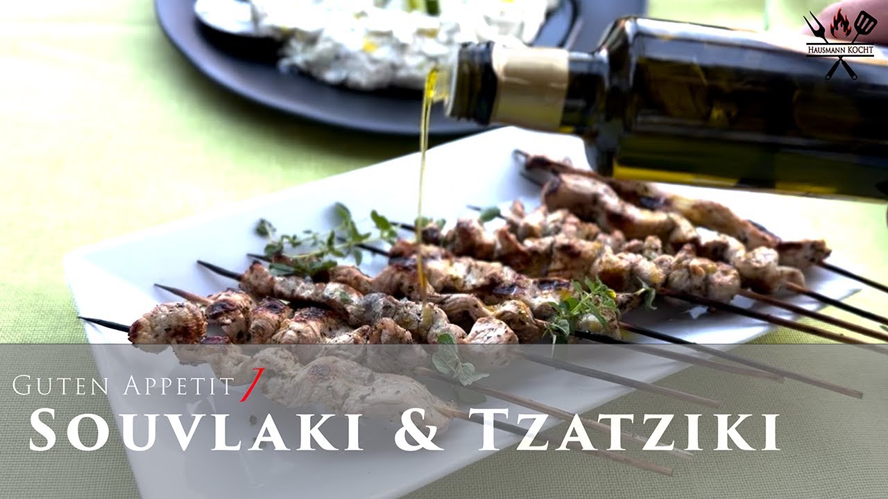 Authentisches Souvlaki &amp; Tzatziki Rezept | So einfach geht griechischer ...