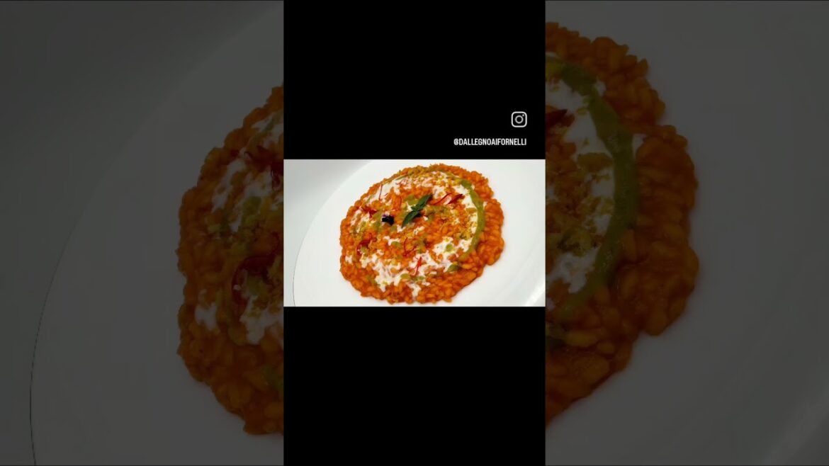 Risotto al datterino, con fonduta di pecorino.@riso acquerello #ricettecoloriepoesia #italianfoodlov