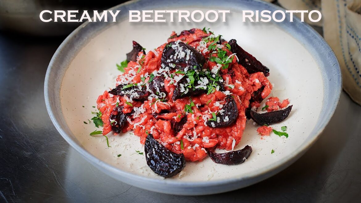 Creamy Miso Beetroot Risotto with a Blue Cheese Twist Creamy Miso Beetroot Risotto with a Blue Cheese Twist