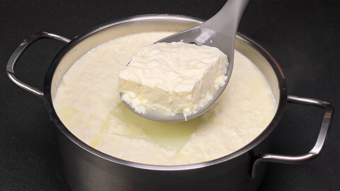 Kaufen Sie keinen Käse! 1 kg selbstgemachter Käse aus 1 Liter Milch im Topf! Kaufen Sie keinen Käse! 1 kg selbstgemachter Käse aus 1 Liter Milch im Topf!