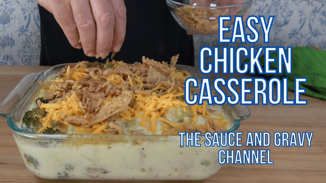 Homemade Broccoli and Chicken Casserole Made with a Scratch Sauce