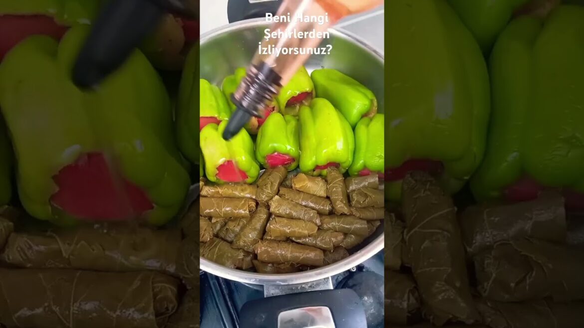 Kıymalı Yaprak Sarma Ve Biber Dolması - Tarif Yorumda