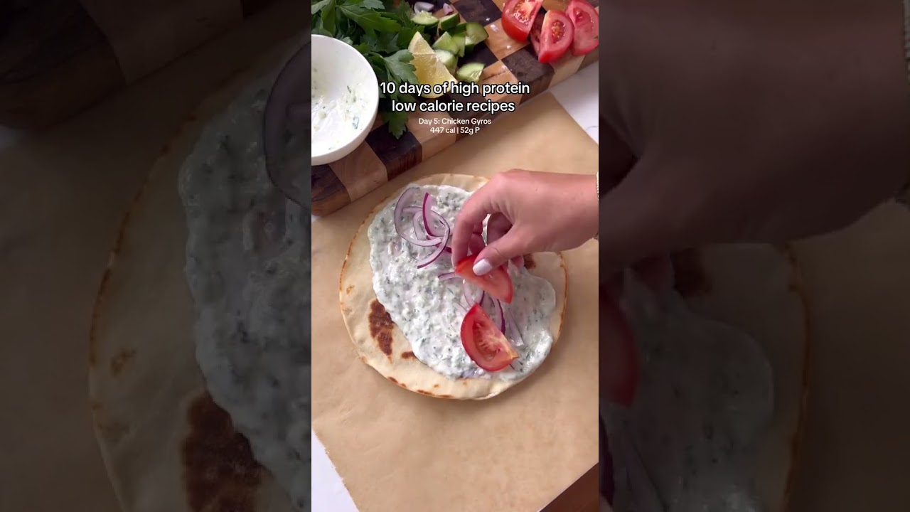 Gyros de poulet avec tzatziki maison. Des recettes riches en protéines