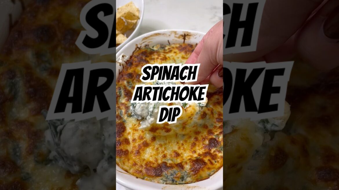 SPINACH ARTICHOKE DIP ✨ #easyappetizer #diprecipe #spinachdip