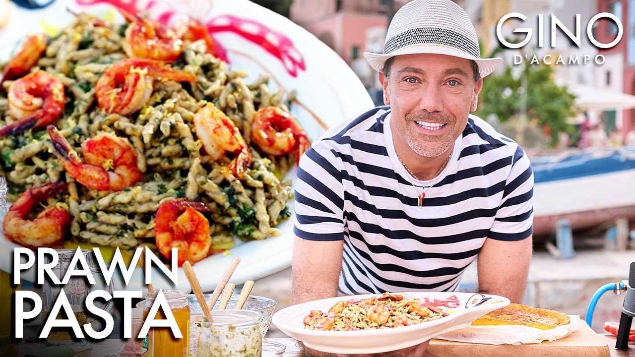 Gino's Nostalgic Pesto Pasta with Prawns Recipe! | Gino D'Acampo