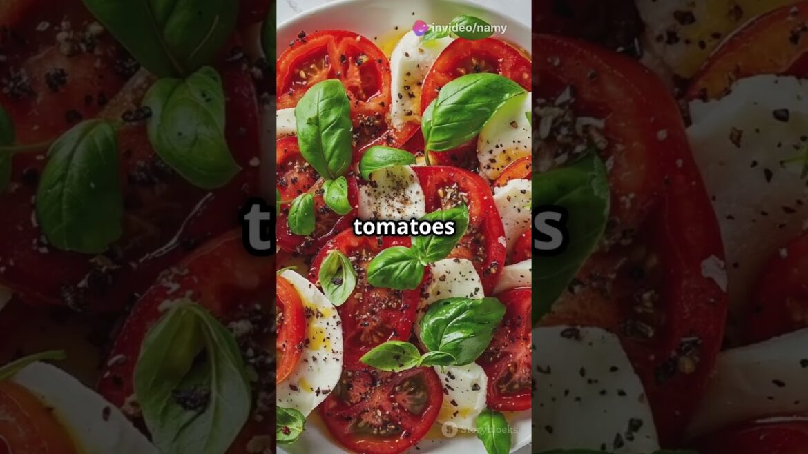 Quick & Easy Caprese Salad with Balsamic Reduction!#shortvideo Quick & Easy Caprese Salad with Balsamic Reduction!#shortvideo