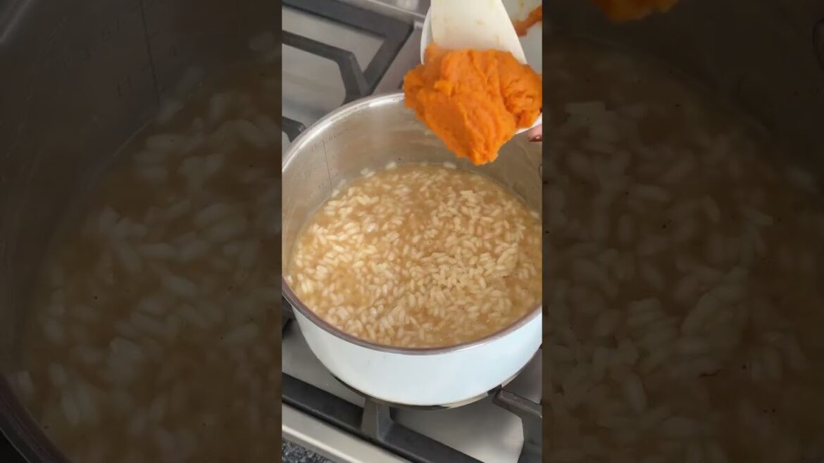 El Risotto Perfecto para el Otoño, de Calabaza con Shiitake #risotto #calabaza #shiitake #otoño