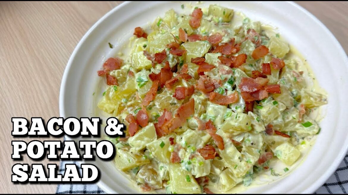 BACON AND POTATO SALAD | HUNGRY MOM COOKING