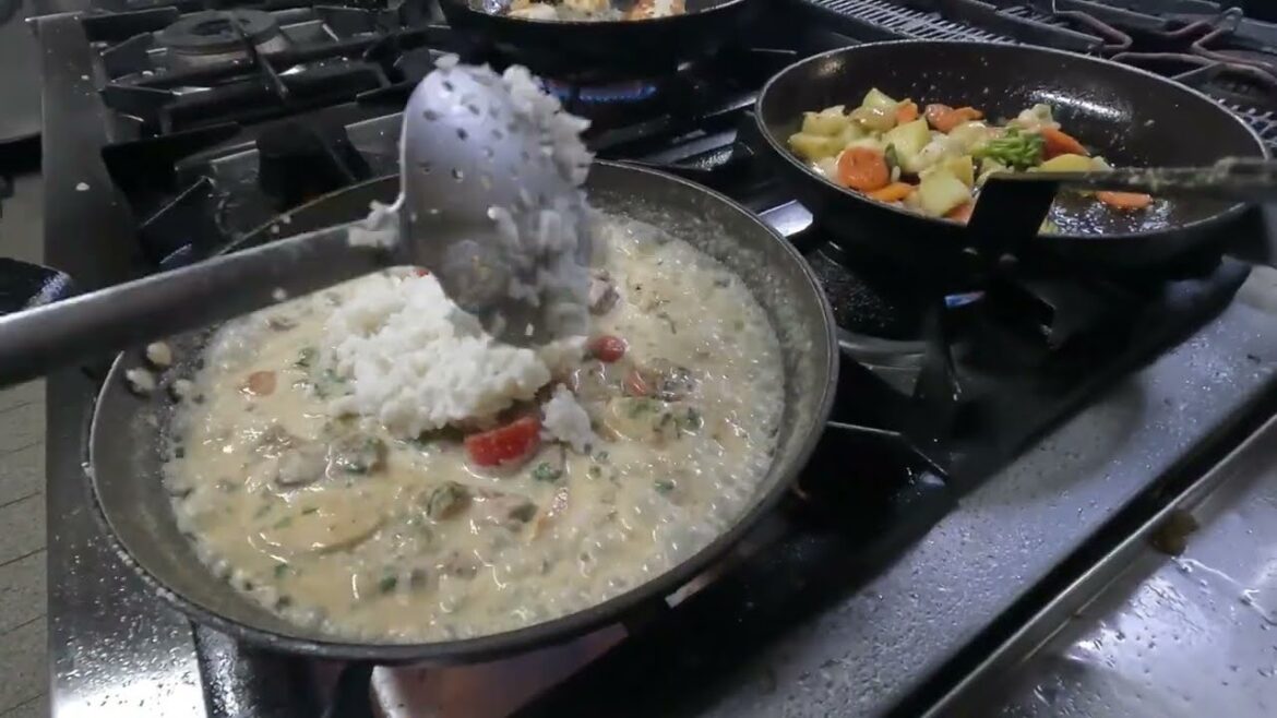 Italian rizotto with beef tenderloin and porcini mushrooms | Calamari with ghemuze