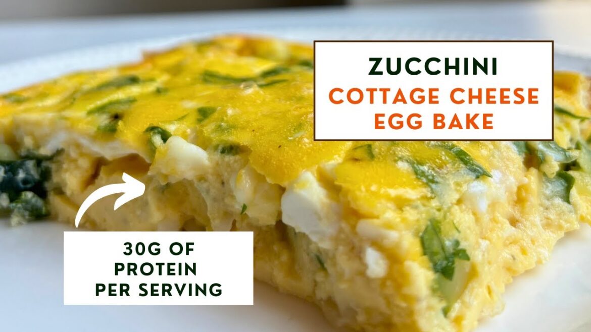 HIGH PROTEIN Easy Lunch Zucchini Cottage Cheese Egg Bake