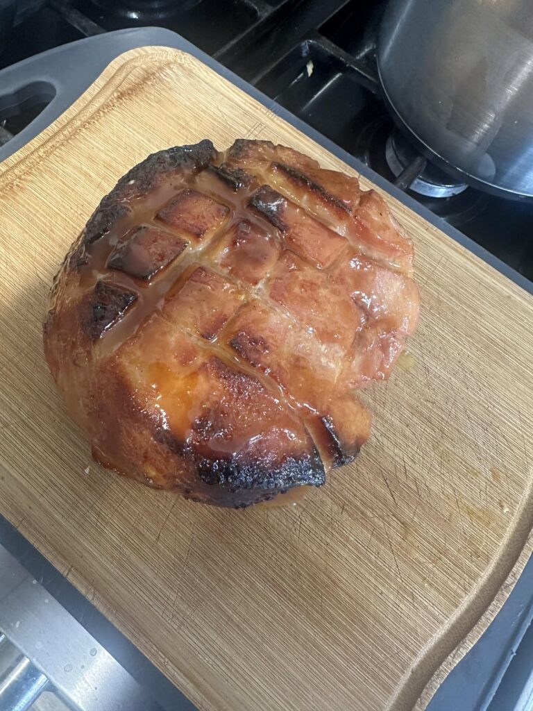 Honey, mustard and marmalade glazed gammon today.