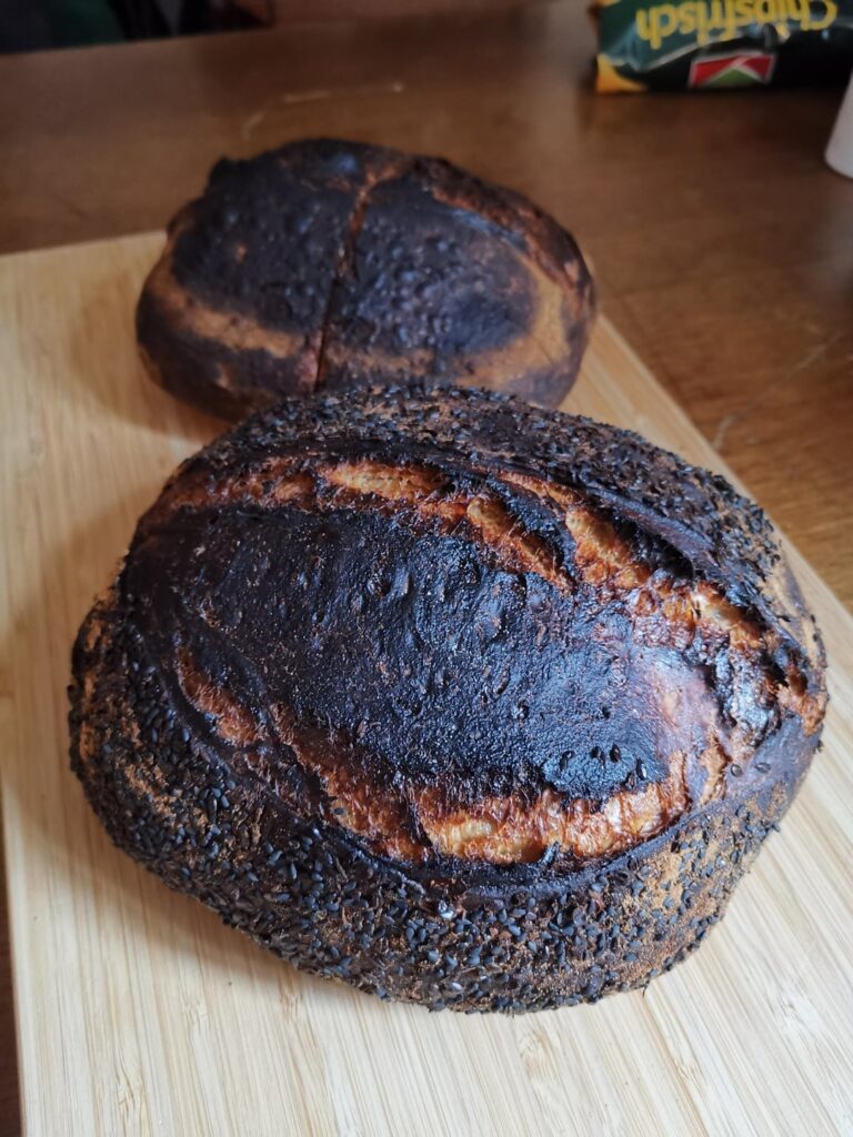 Accidental charcoal bread
