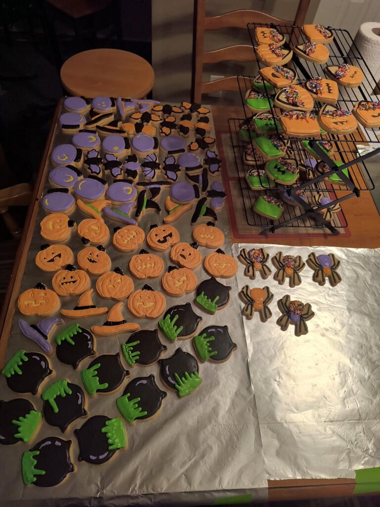 Accidentally made way too many Halloween cookies Accidentally made way too many Halloween cookies