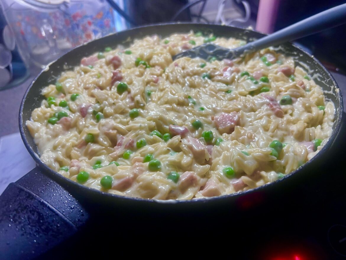 Ham and Pea Orzo 🤤