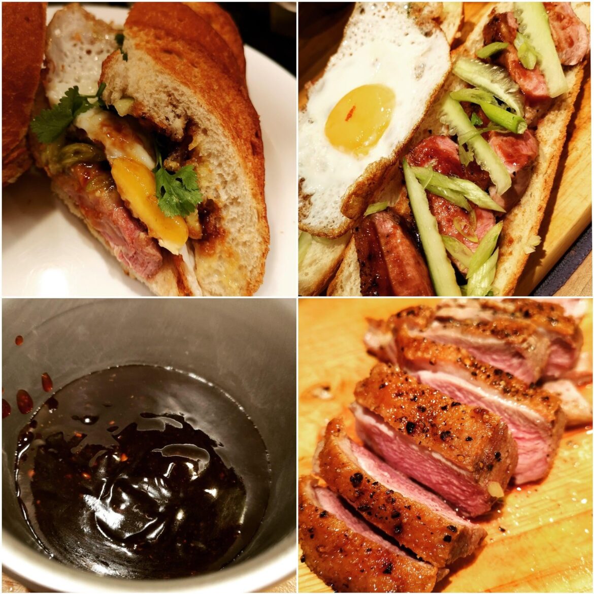 Honey Hoisin Duck and Egg Baguette
