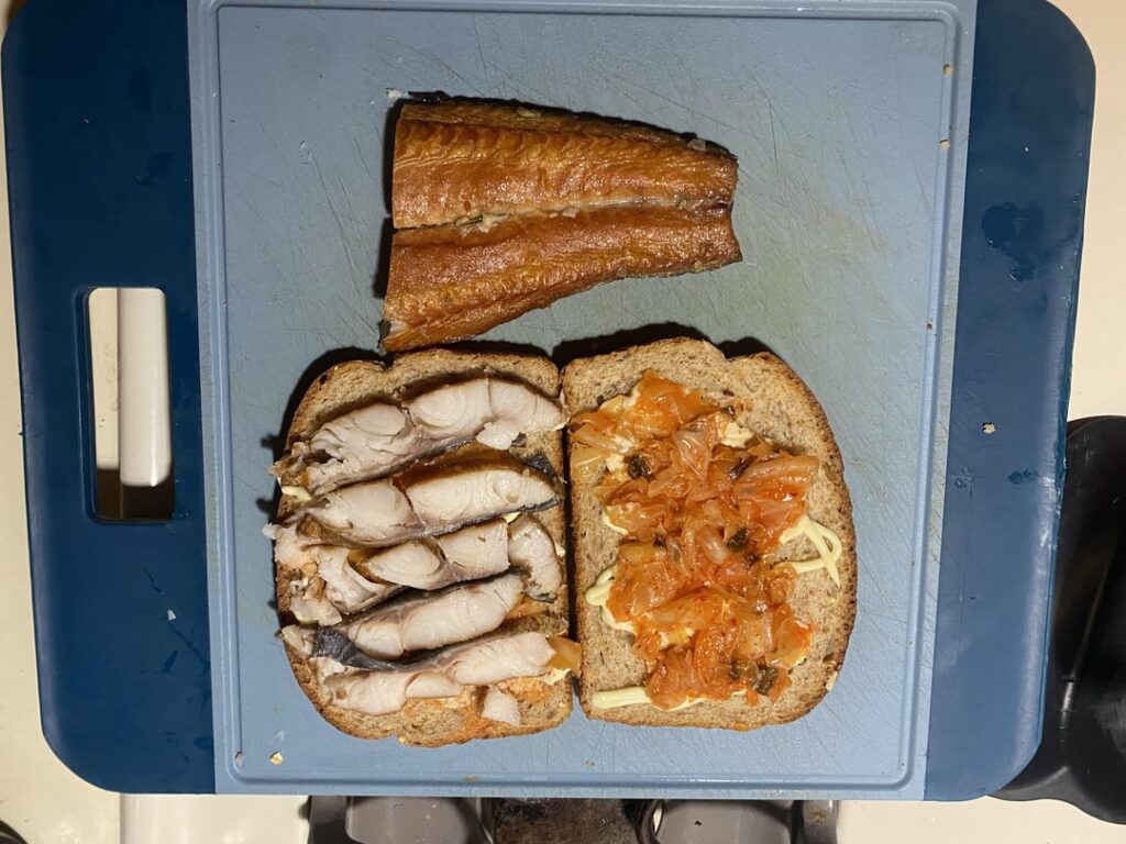 Next day Smoked Sable Fish sandwich.