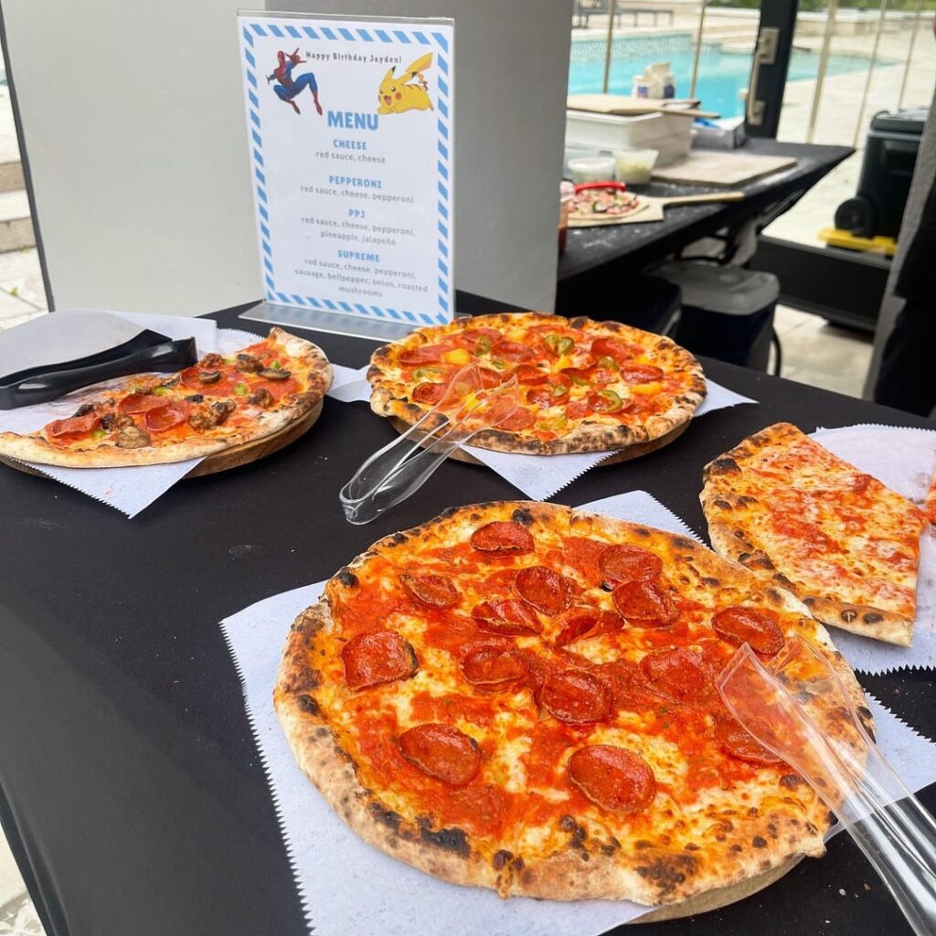 hand-stretched pizza catering