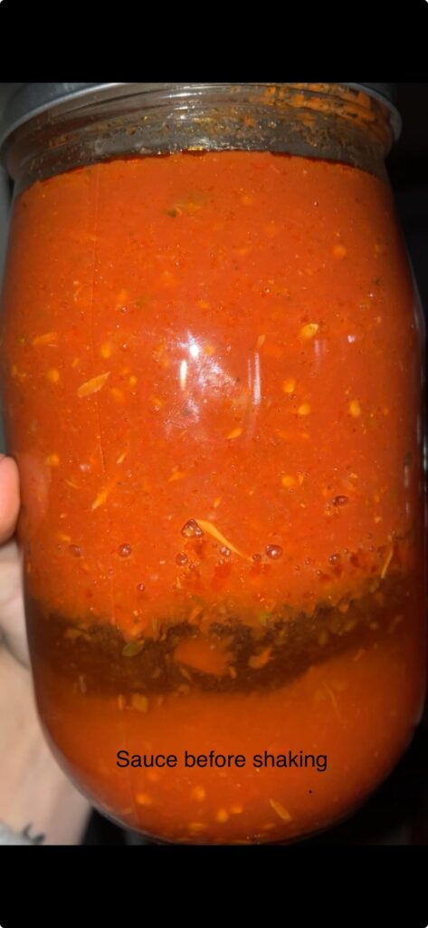 Bubbles in tomato based recipes