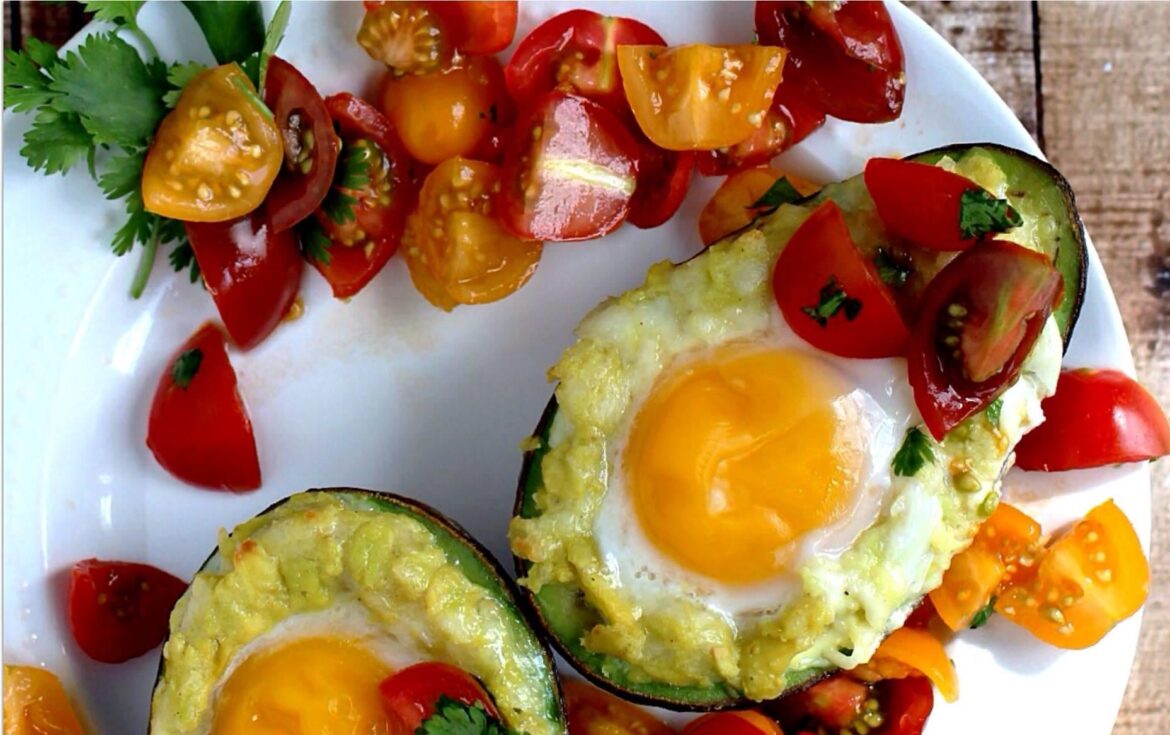 Mexican Eggs with Avocado and Cherry Tomato Salsa