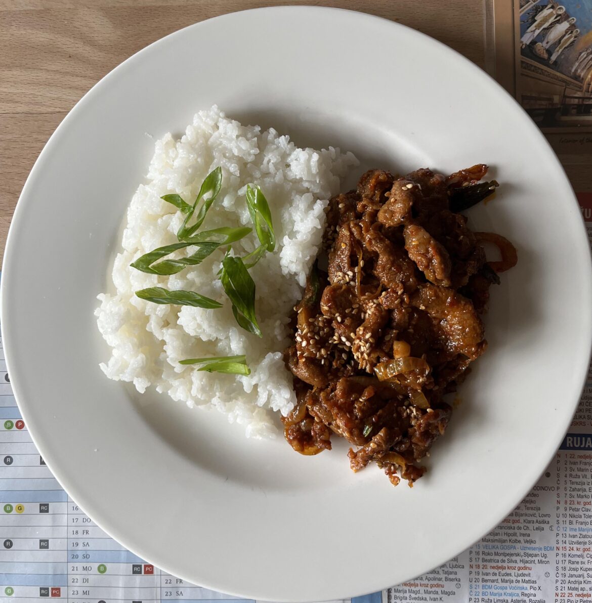 Today I made Jeyuk Bokkeum