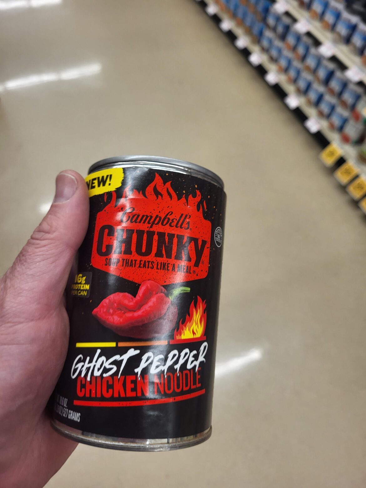 Ghost pepper chick soup.