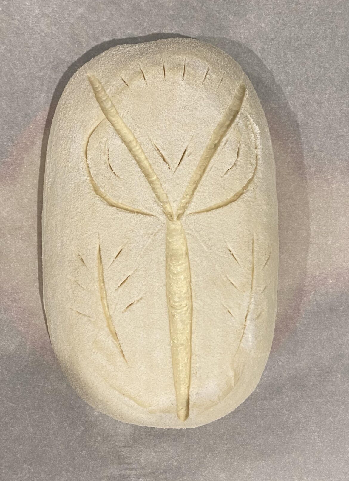 Help with refining my owl-themed bread scoring design!