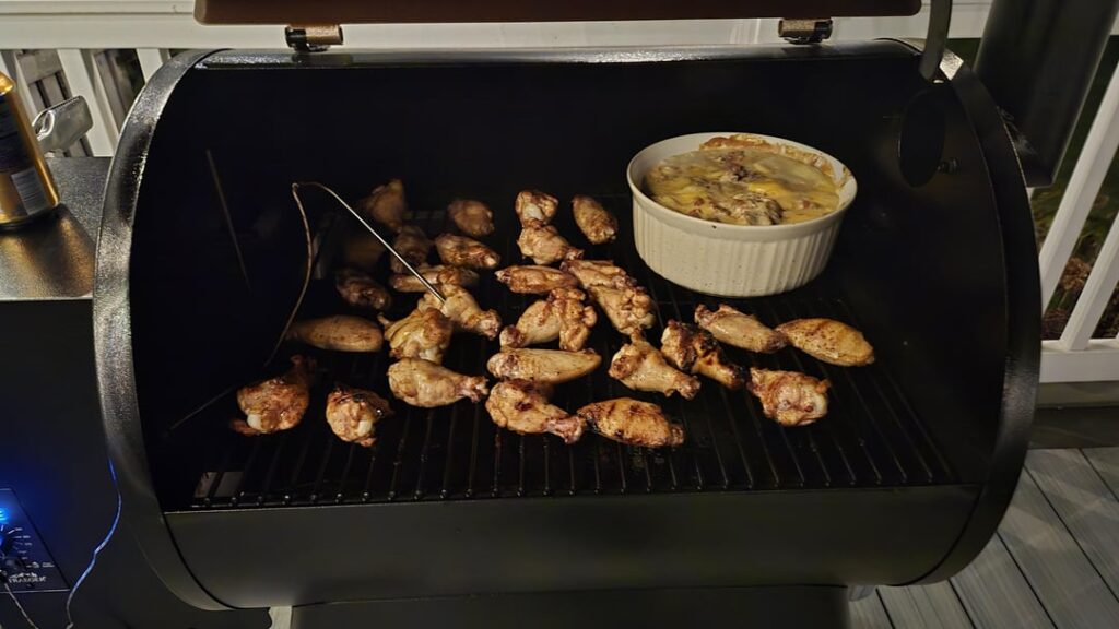 Smoked Chile con Queso and Buffalo Wings