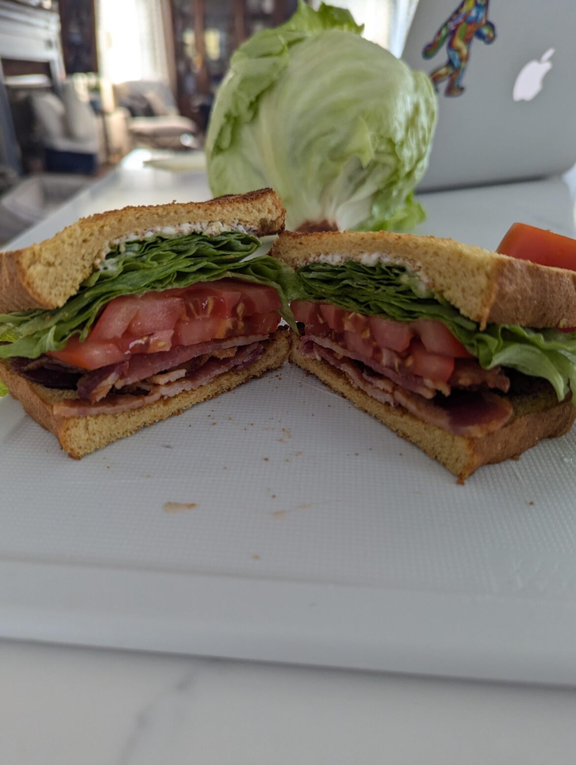 Just a BLT on white toast