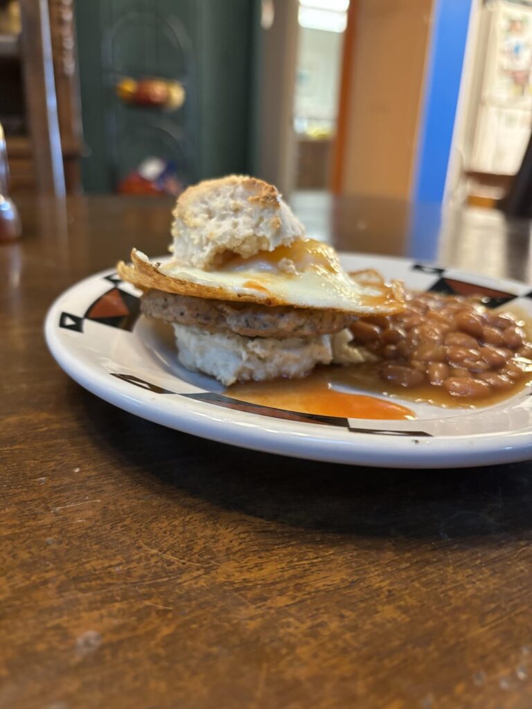 Silly breakfast sandwich