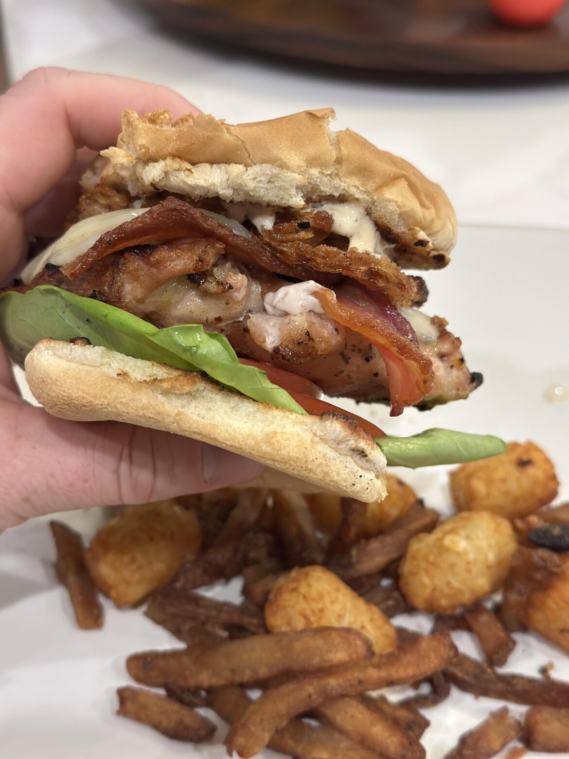 Grilled chicken with the works