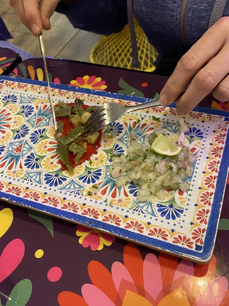 saved some onions from being abandoned by my mum. the taco was delicious with extra onions