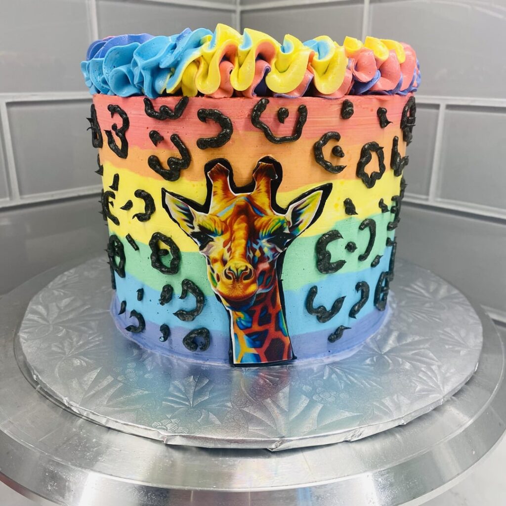 Lisa Frank Inspired cake