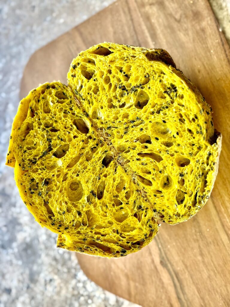 Turmeric Black Sesame Sourdough