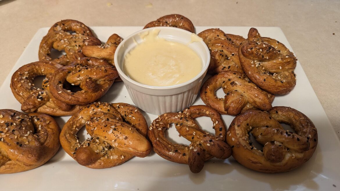 I tried some pretzels too. How did I do for my first time? (Bonus beer cheese)