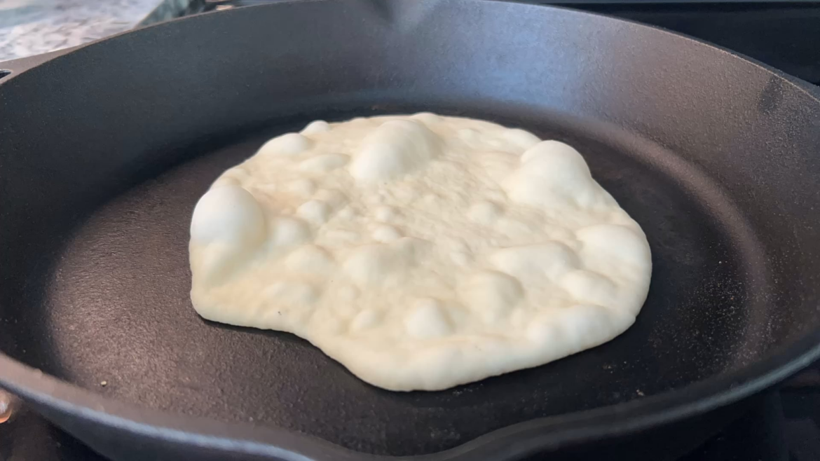 Pita on the Cast Iron