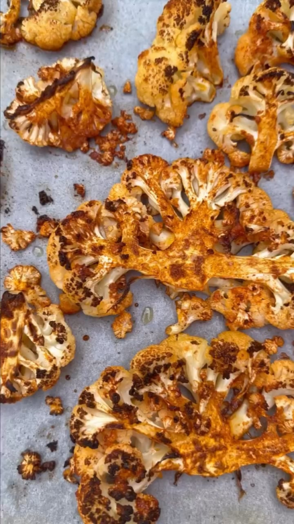 Roasted Cauliflower Steaks with Creamy Tahini Sauce